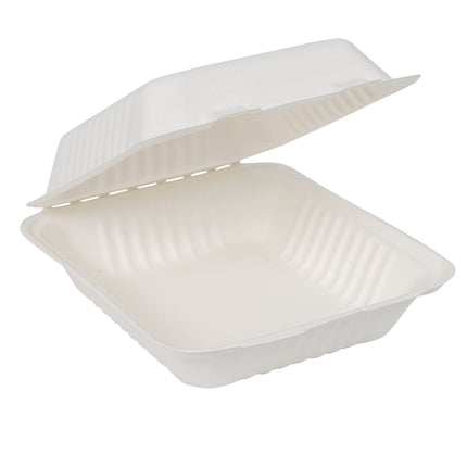 Premier Essential® Molded Fiber Container, White, 8", 100/Pack, 2 Packs/Case-B2B Discounters