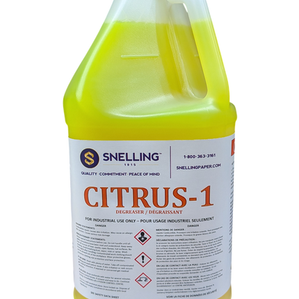 Snelling Citrus Cleaner/Degreaser - Yellow, 4L, Sold Individually