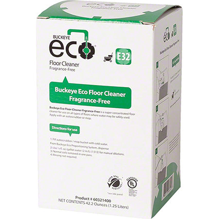 Buckeye® Eco Super Concentrated Floor Cleaner E32, 1.25L, 4/Case-B2B Discounters