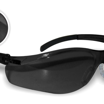 WORKHORSE® Phantom(I) Smoked Mirror Lens Safety Glasses, Black, Sold Individually