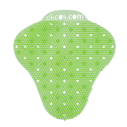 EkcoScreen 60+ Day Anti-Splash Urinal Screen - Green, Apple Scent, Triangular, 12/Case