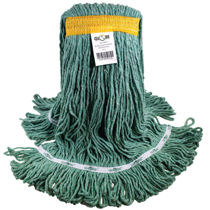 SYN-PRO™ Narrow Band Looped End Wet Mop, Synthetic Wool, 24 oz, Green, 12/Case