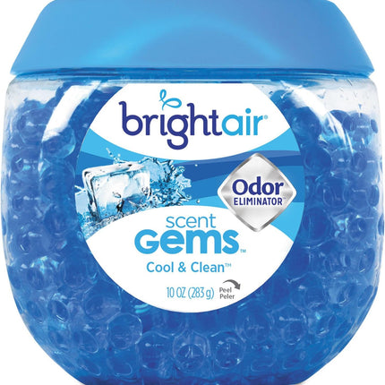 Bright Air® Scent Gems Odor Eliminator, Cool and Clean, Blue, 10oz, 6/Case-B2B Discounters