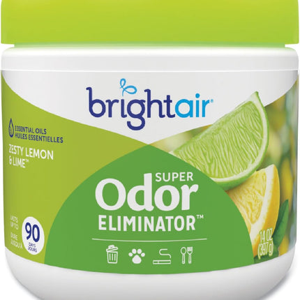 Bright Air® Super Odor Eliminator, Zesty Lemon, 14oz, 6/Case-B2B Discounters
