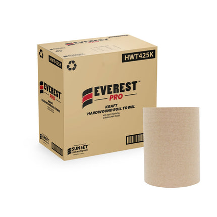Rouleaux d'essuie-tout en papier kraft Everest Pro – 1 épaisseur, standard, 425', 12/caisse, fabriqués au Canada