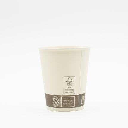 Gobelet chaud en papier compostable EcoSystems 8oz - 1000/Caisse