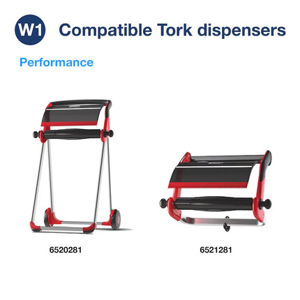 Chiffon de nettoyage intensif Tork – Rouleau géant, technologie exelCLEAN, 1 épaisseur, 278,64 m/rouleau, 1 rouleau/caisse